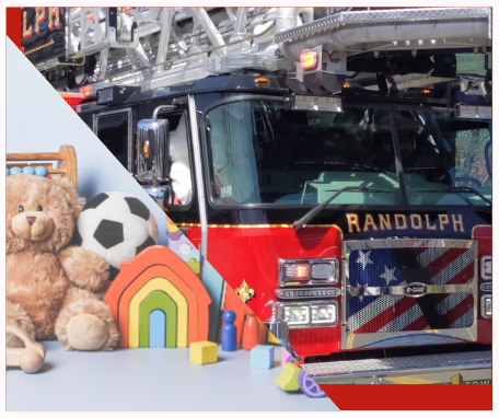 Picture of a fire truck and toys
