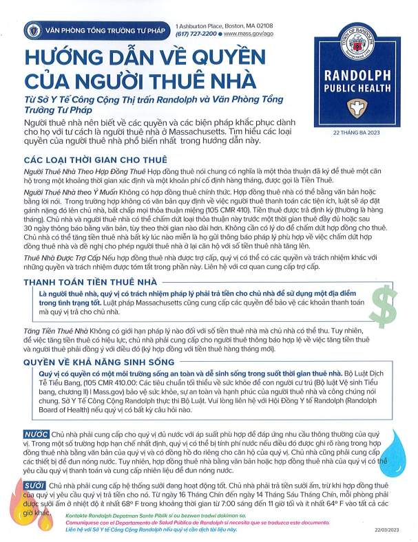 Tenant Rights Guide Vietnamese