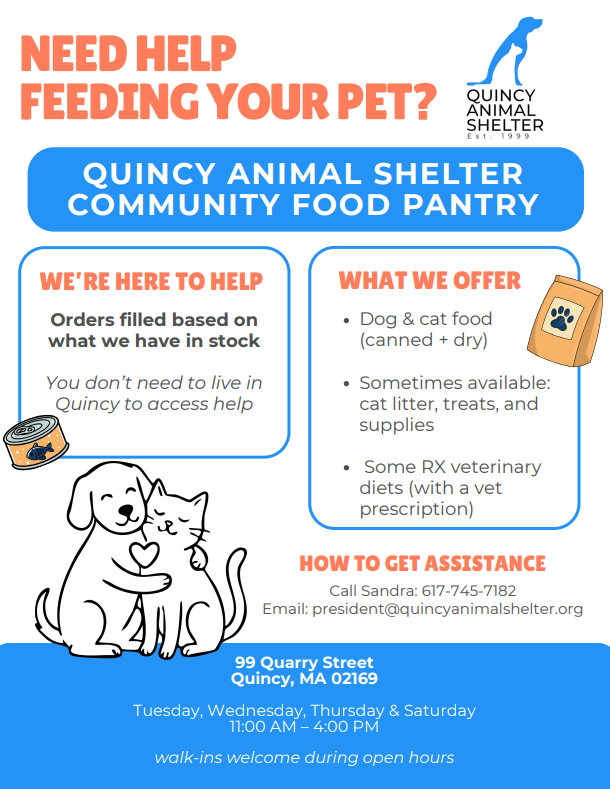 Quincy Pet Food Pantry 9 Quarry St Quincy MA